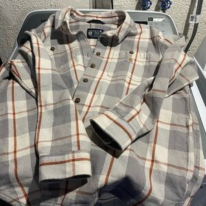 Plaid shirt jacket heavy weight